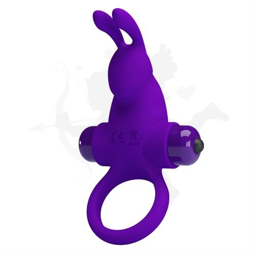 Anillo con potente vibrador conejo con 10 velocidades